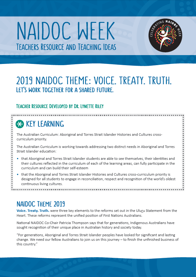 2019 NAIDOC theme
