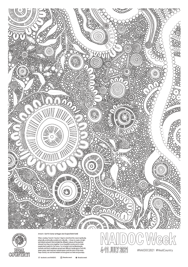 2021 NAIDOC colouring in poster