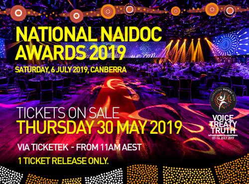 Tickets to the National NAIDOC awards ceremony on sale soon!