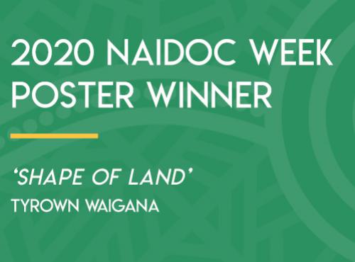 2020 NAIDOC Week Poster Winner 'Shape of Land' Tyrown Waigana