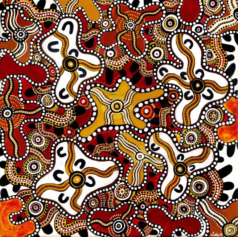 Aboriginal acrylic artwork
