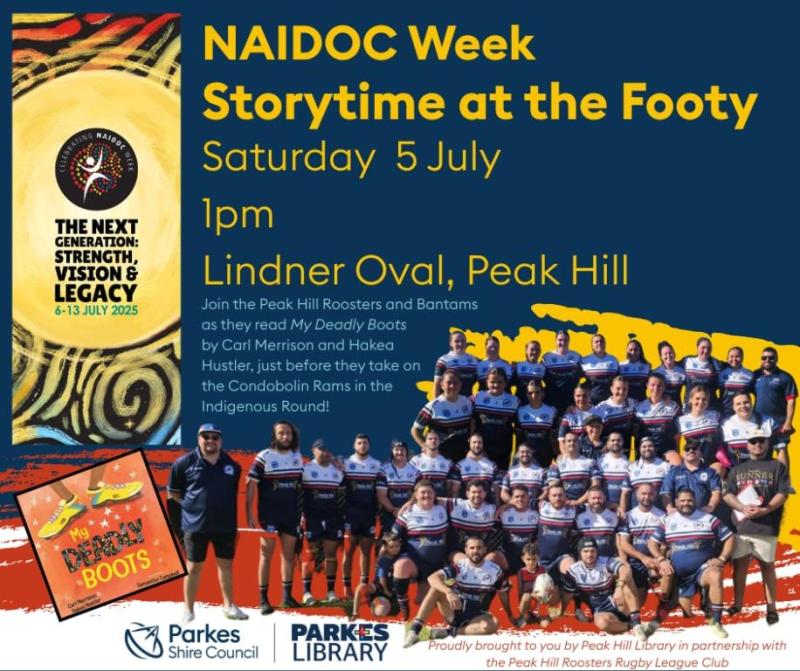 Story Time at the footy flyer