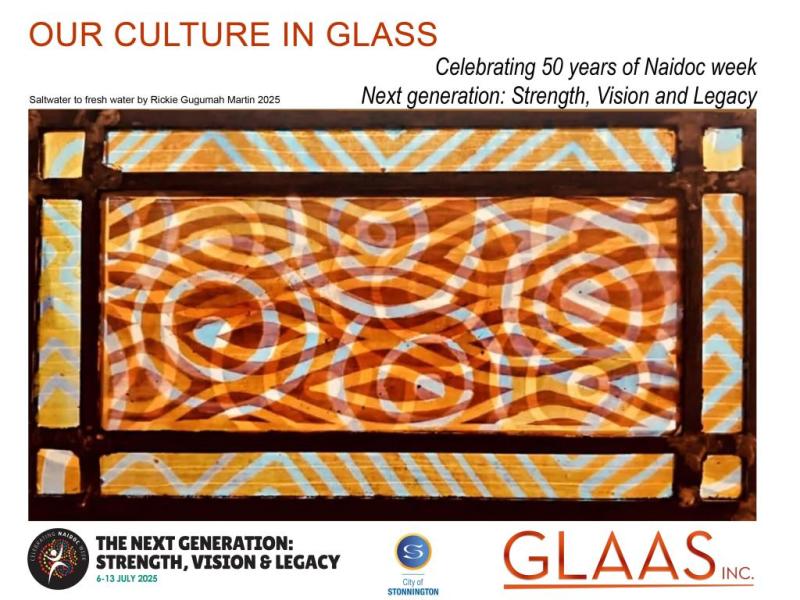 Aboriginal glass artwork