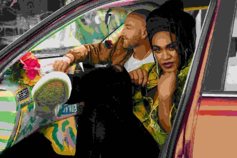 Two people in a car