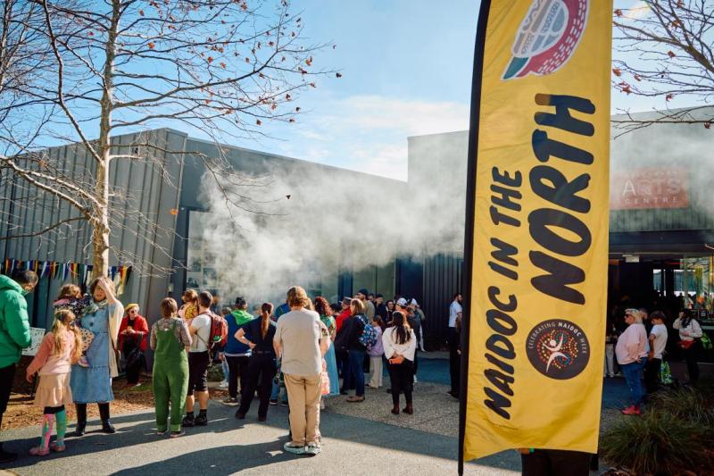 NAIDOC in the North flag at event