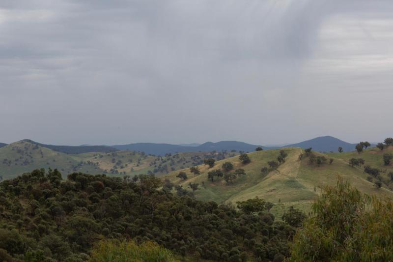 Mountains with a cloudy sky