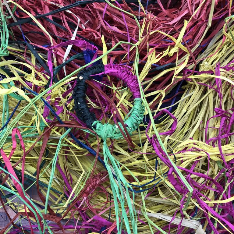 a weaved bracelet