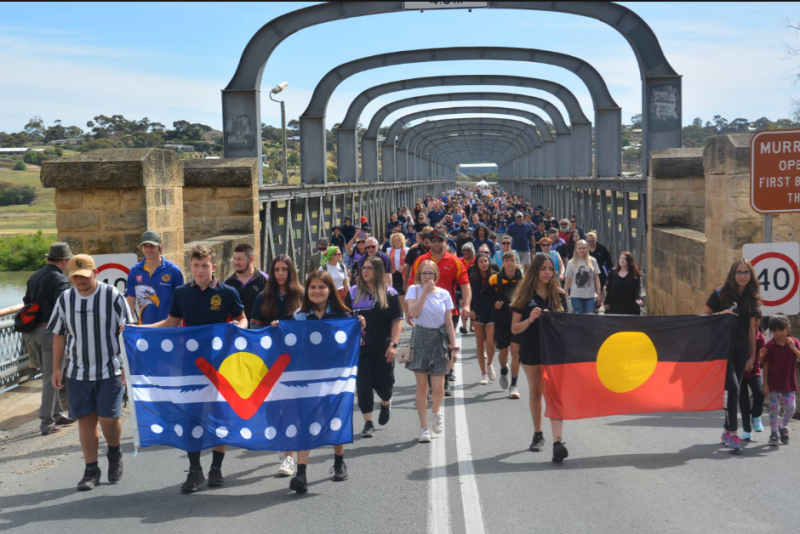 Murray Bridge NAIDOC week Bridge walk and awards ceremony.