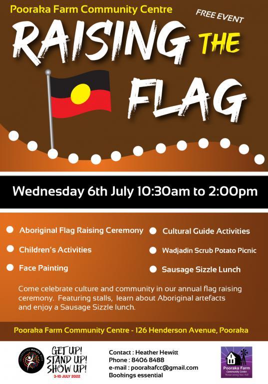 Come celebrate culture and community in our annual flag-raising ceremony. Featuring stalls, learn about Aboriginal artifacts, and enjoy a sausage sizzle lunch.