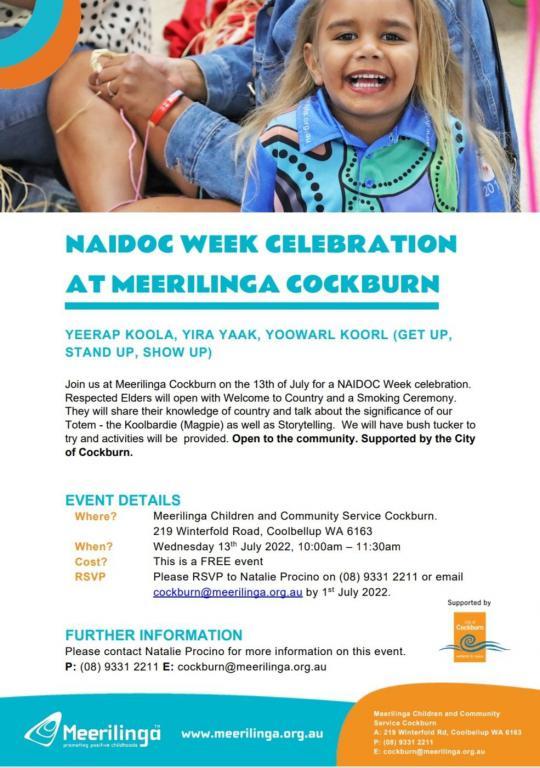 NAIDOC Week Celebration at Meerilinga Cockburn
