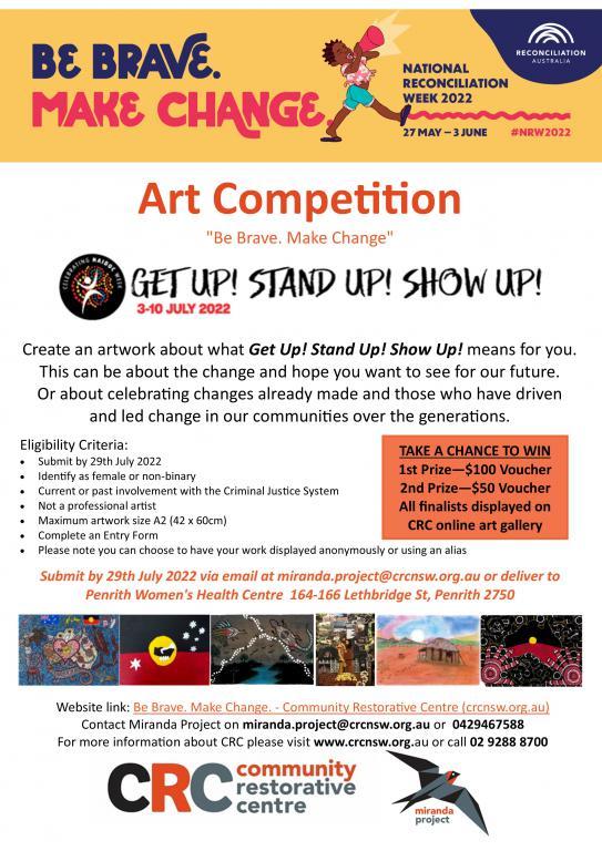 Be Brave Make Change Art Competition - for Women impacted by the Criminal Justice System