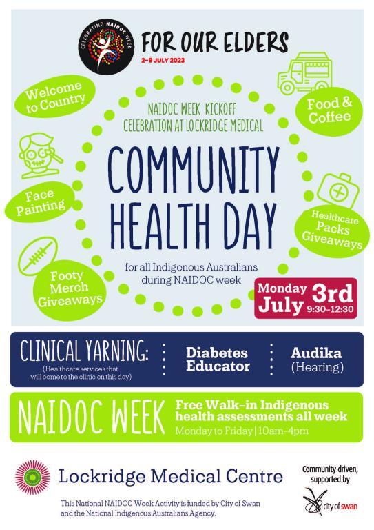 Celebrating Our Elders: Walk-in Indigenous Health Assessments During NAIDOC Week 2023!