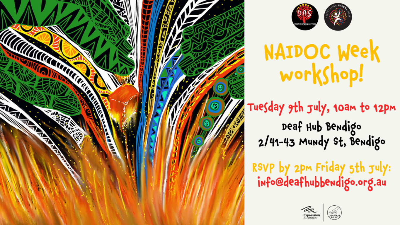 Event Photo: NAIDOC Week workshop at Deaf Hub Bendigo