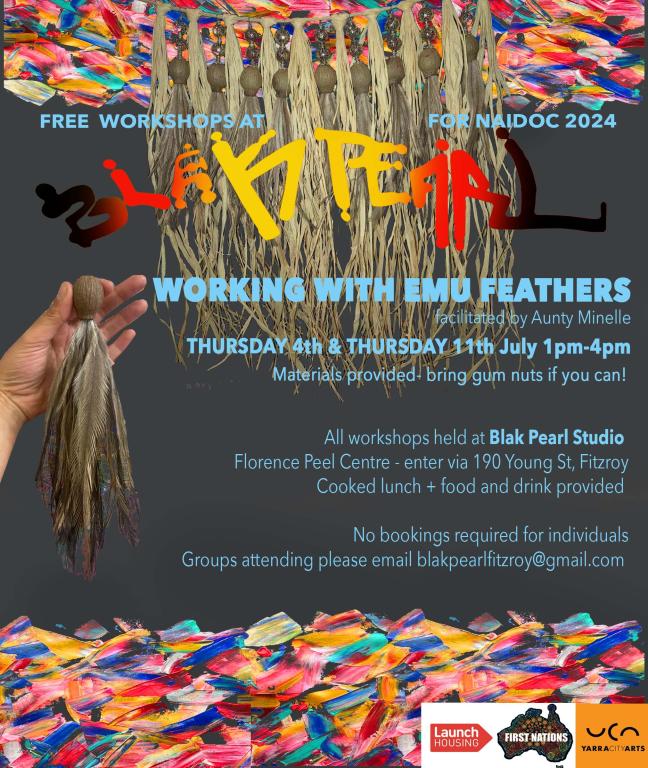 Event Photo: Working with Emu Feathers