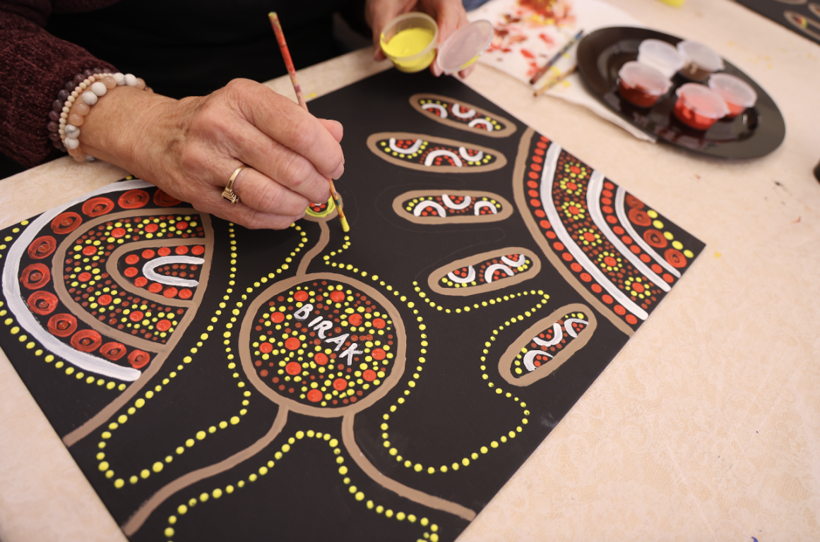 Event Photo: Paint and Yarning Art Workshop with Noongar Artist Fiona Reidy